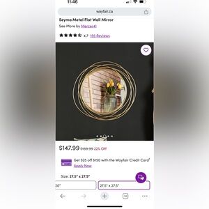 Drums Metal Flat wall Mirror for sale